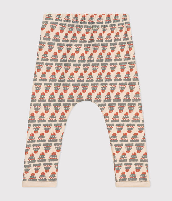Babyhose aus bedrucktem dichtem Jersey weiss AVALANCHE/ MULTICO