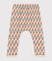 Babyhose aus bedrucktem dichtem Jersey weiss AVALANCHE/ MULTICO