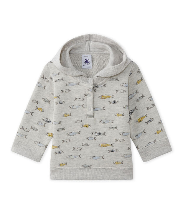 Baby-Jungen-Kapuzensweatshirt grau/vielfarbig