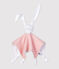 Katoenen knuffelkonijn voor baby's rosa CHARME/weiss MARSHMALLOW