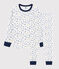 Kinderpyjama mit Eisbärmotiv für Jungen weiss MARSHMALLOW/weiss MULTICO