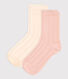 2er-Set Socken mit Zierstich für Mädchen