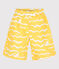 Kinder-Badeshorts mit Muster gelb ORGE/weiss MARSHMALLOW