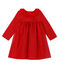 Langärmeliges Babykleid aus Materialmix für Mädchen rot TERKUIT/gelb OR