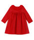 Langärmeliges Babykleid aus Materialmix für Mädchen