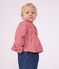 Lang&auml;rmelige Baby-Bluse aus Baumwolle mit Streifen rosa/rosa