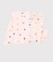 Kinderpyjama aus Rippstrick als Tänzerinnen-Kostüm für Mädchen rosa FLEUR/weiss MULTICO