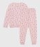 Kinder-Pyjama aus Nicki mit Blumenmotiv rosa JOLI/weiss MULTICO
