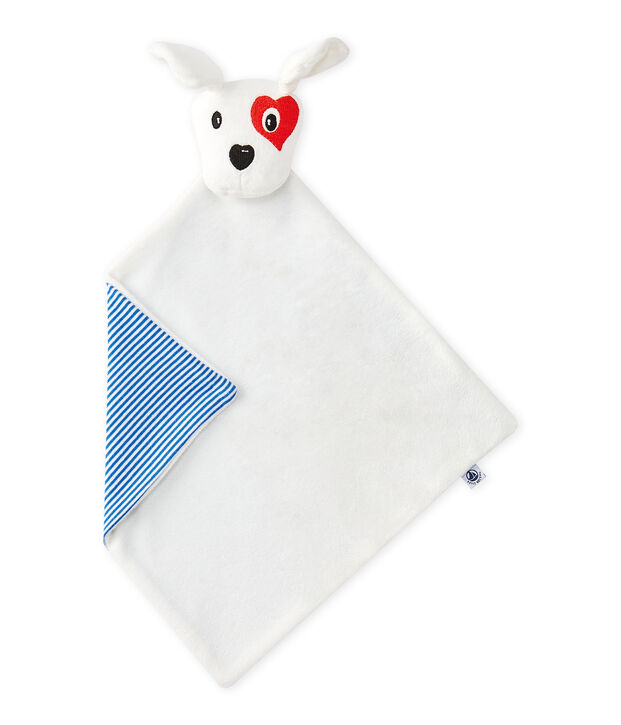 Kuscheltuch &bdquo;H&uuml;ndchen&ldquo; weiss/vielfarbig