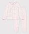 Kinder-Pyjama aus Baumwolle mit Kr&auml;uselfalten und Blumenmotiv rosa/vielfarbig