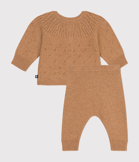2-teiliges Baby-Strickset braun CUIVRE