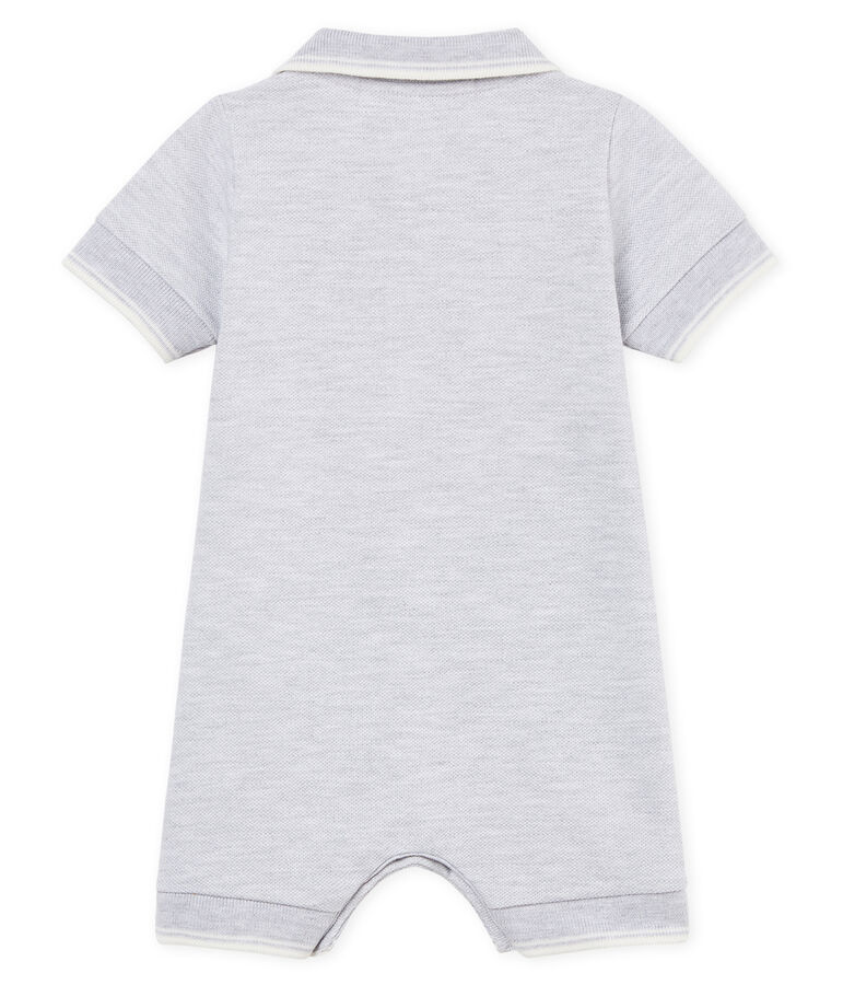 Baby-polo-kurzoverall jungen grau POUSSIERE CHINE