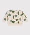Baby-Sweatshirt aus Molton beige MONTELIMAR/weiss MULTICO