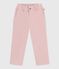 Kinder-Hose aus einfarbigem Fein-Cord rosa JOLI