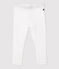 Baby-Leggings aus Baumwolle weiss MARSHMALLOW