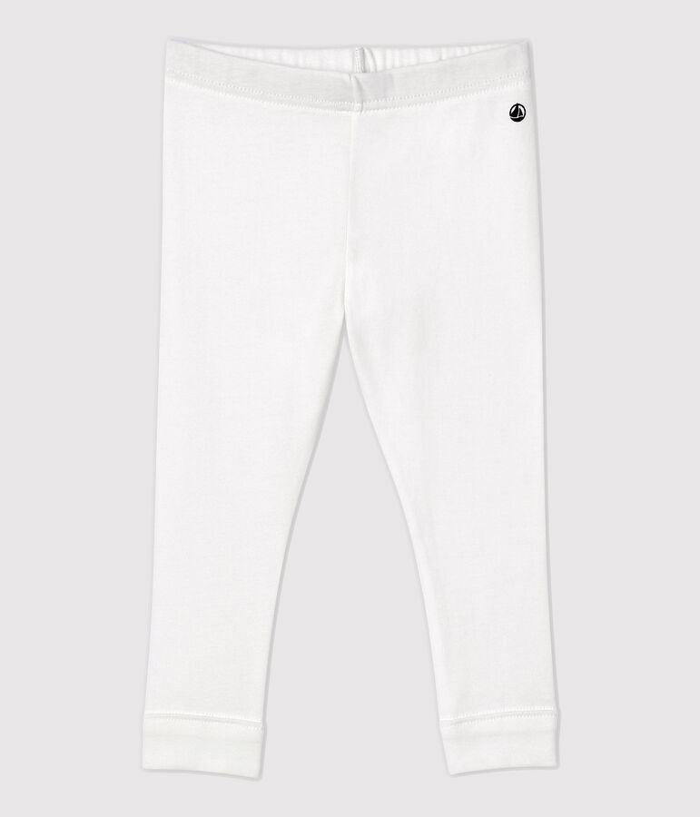 Baby-Leggings aus Baumwolle weiss MARSHMALLOW