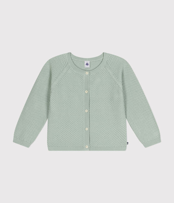 Cardigan aus Baumwolle Kinder/Mädchen grün HERBIER