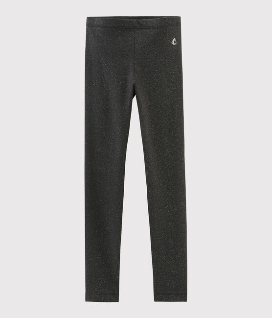 Kinder-Leggings aus Jerseystoff für Mädchen grau CAPECOD/gelb OR