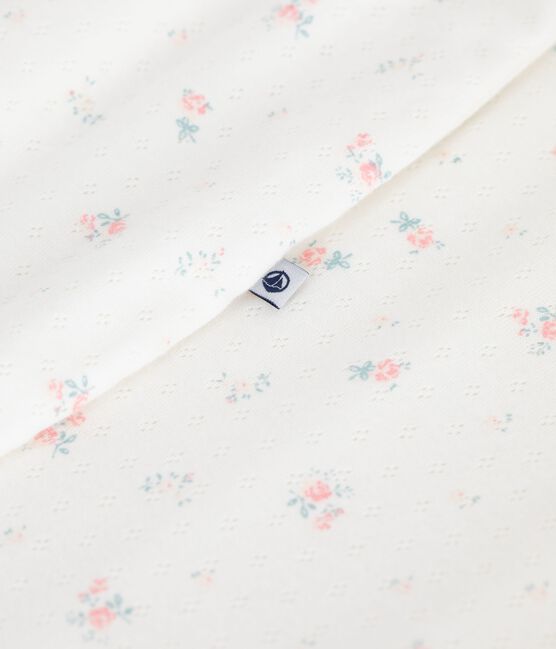 Babyschlafsack aus Baumwolle mit Blumenmotiv TOG-Wert 0,5 weiss MARSHMALLOW/weiss MULTICO