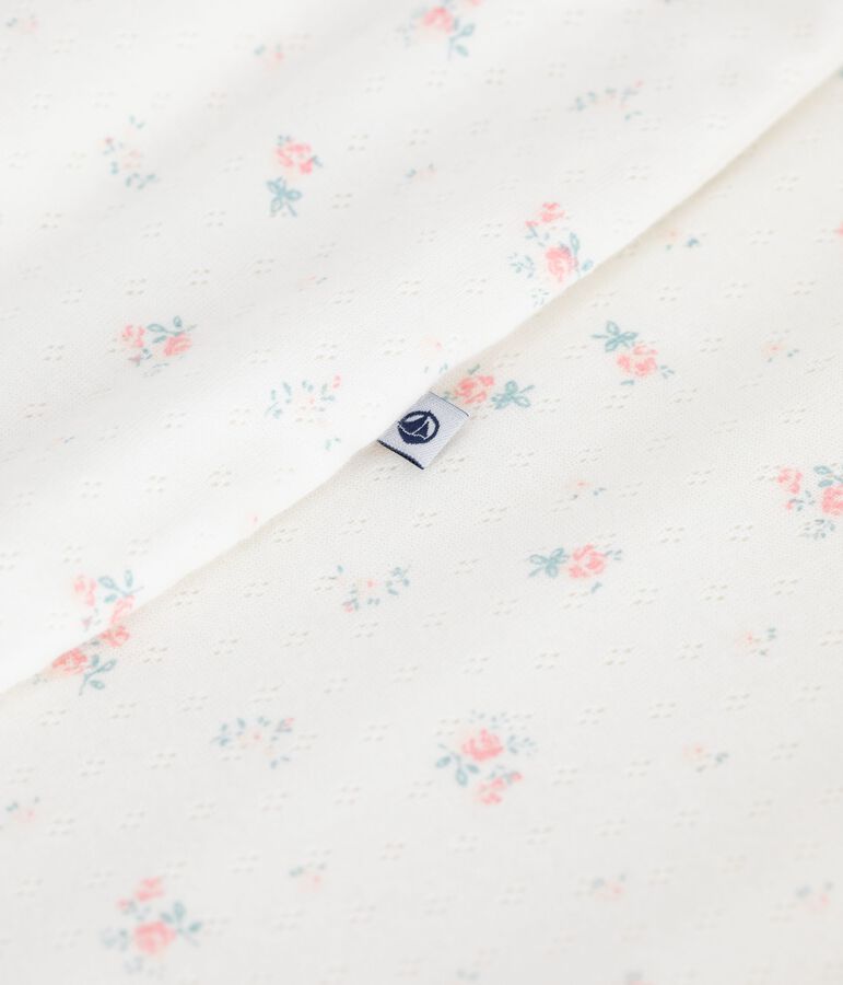 Babyschlafsack aus Baumwolle mit Blumenmotiv TOG-Wert 0,5 weiss/vielfarbig