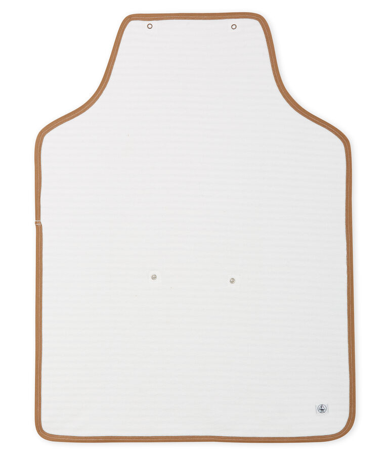 Baby-Wickelunterlage aus Rippstrick weiss/blau