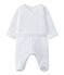 Unisex-Baby-Strampler aus bedrucktem, gedoppeltem Jersey weiss ECUME