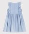 &Auml;rmelloses Kinder-Kleid aus Baumwolle blau