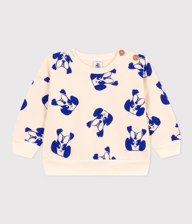 Baby-Sweatshirt aus bedrucktem Molton naturfarben/vielfarbig