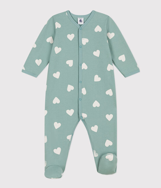 Baby-Strampler mit Herzmotiv aus Molton PAUL/ AVALANCHE
