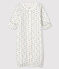Baby-Kombi-Overall aus Bio-Baumwolle mit Blumenmotiv weiss MARSHMALLOW/weiss MULTICO