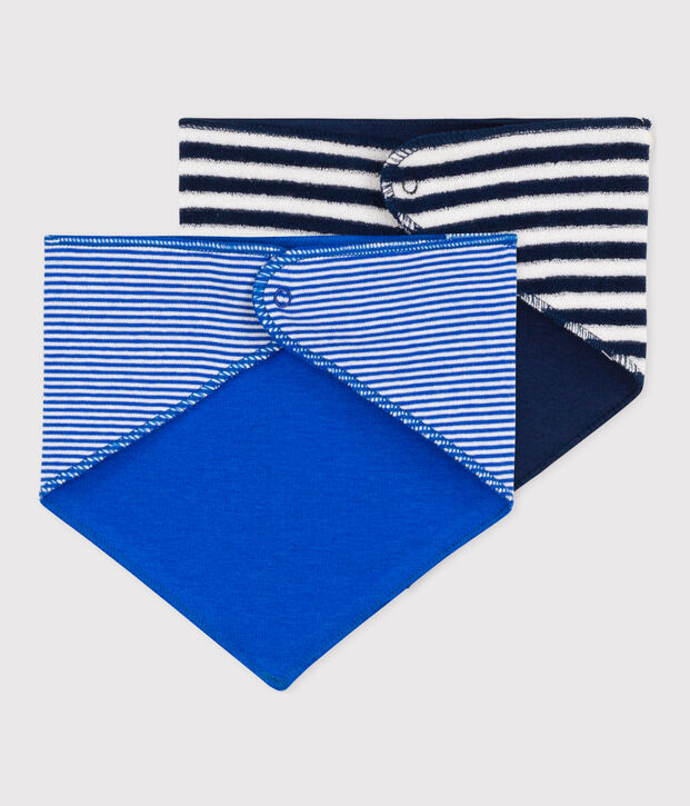 2er-Set gestreifte Baby-Bandanas vielfarbig