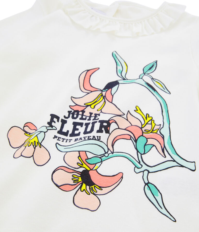 Kinder-T-Shirt f&uuml;r M&auml;dchen weiss