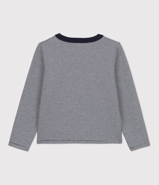 Cardigan aus Doppeljersey Kinder Mädchen blau SMOKING/weiss MARSHMALLOW