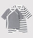 Set mit Kimono Body und Babyjäckchen aus Rippstrick
