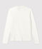 Langärmeliges Kinder-T-Shirt aus Baumwolle für Mädchen weiss MARSHMALLOW