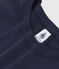 Eng anliegendes T-Shirt mit Rundhalsausschnitt aus Baumwolle für Damen blau SMOKING