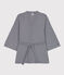 Gestreifter Kimono f&uuml;r Damen blau/weiss