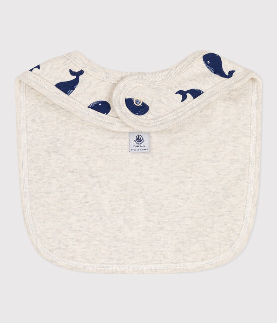 Einzelnes Lätzchen aus Baumwolle mit Walmotiv beige MONTELIMAR/blau MEDIEVAL