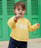 Einfarbiges Baby-Sweatshirt aus Baumwolle gelb ORGE