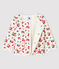 Baby-Cardigan aus Doppeljersey für Mädchen weiss MARSHMALLOW/weiss MULTICO