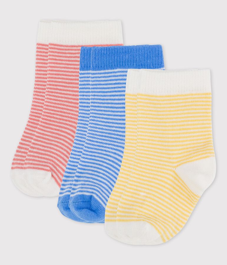 3er-Set Babysocken vielfarbig