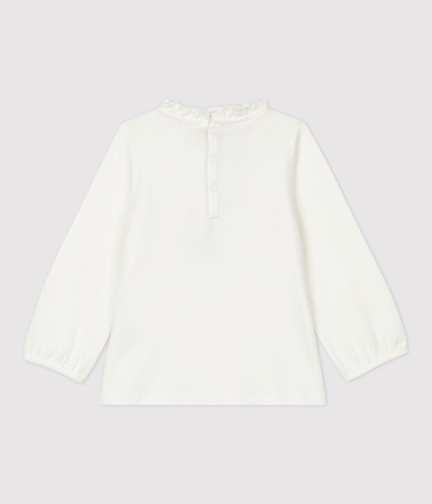 Baby-Bluse aus Baumwolle. weiss