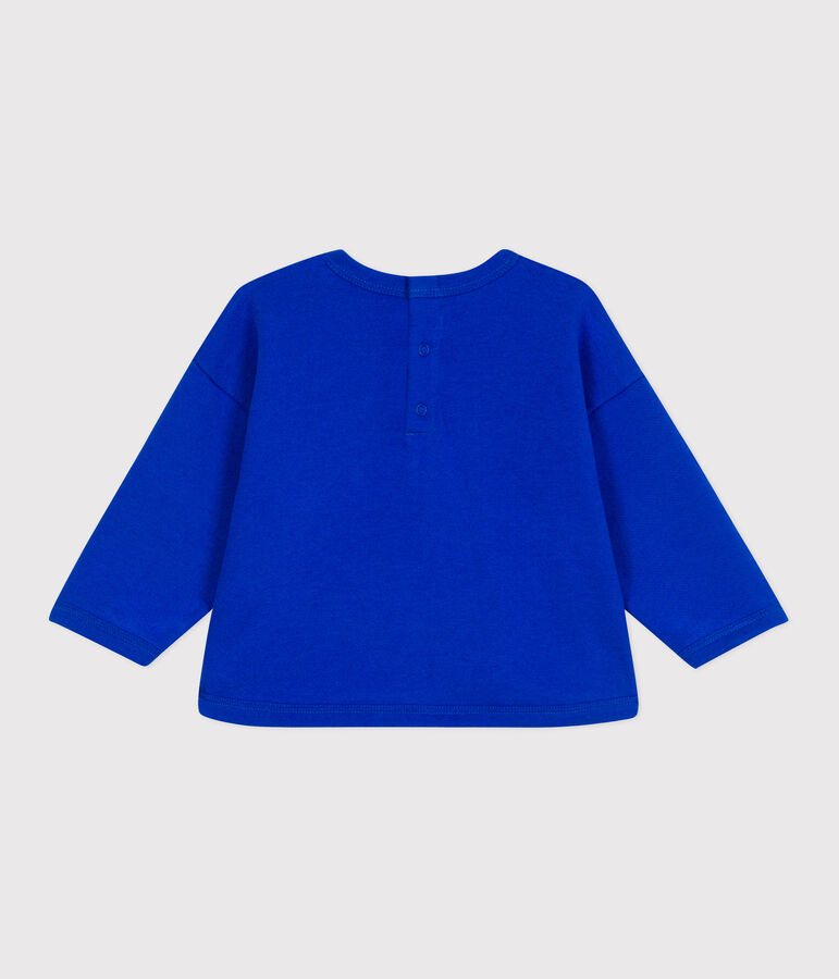 Einfarbiges Baby-Sweatshirt aus Baumwolle blau