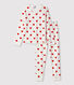 Kinderpyjama aus Rippstrick mit Herzchenmotiv