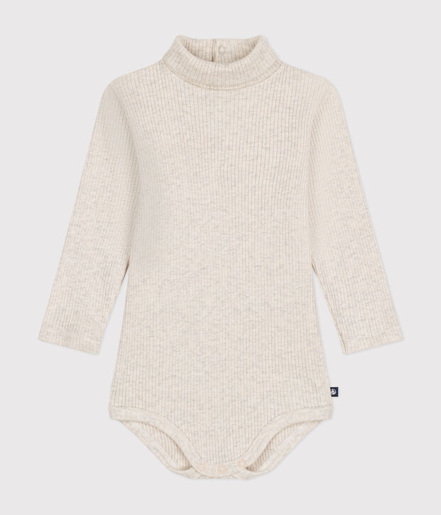 Lang&auml;rmeliger Body mit Rollkragen aus Baumwolle f&uuml;r Babys MONTELIMAR CHINE
