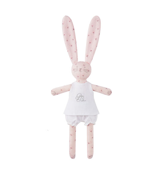 Bedruckter Kuschelhase rosa VIENNE/weiss MULTICO