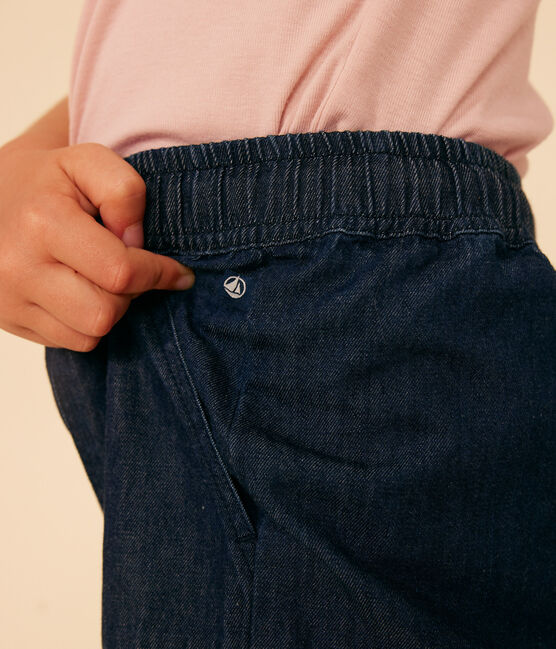 Kinder-Shorts aus leichtem Denim für Mädchen blau DENIM