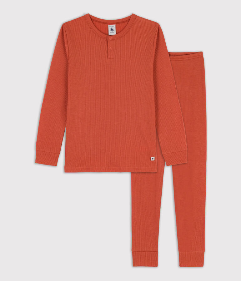 Kinderpyjama aus Baumwolle/Lyocell rosa