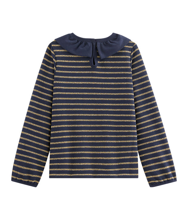 Kinder-T-Shirt Jersey f&uuml;r M&auml;dchen blau/gelb