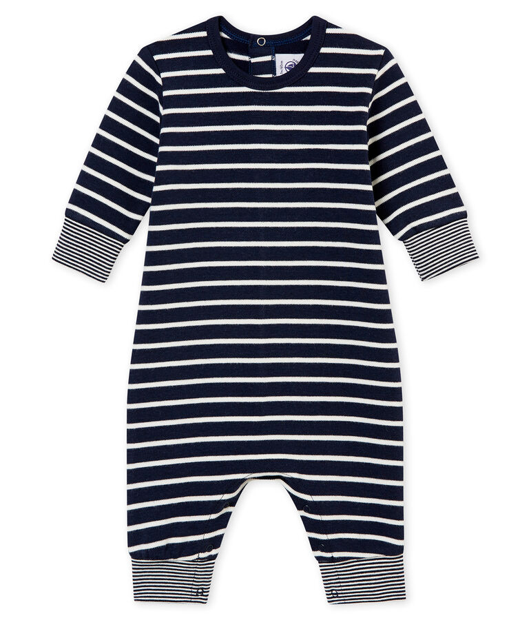 Langer Jungen Overall blau/weiss